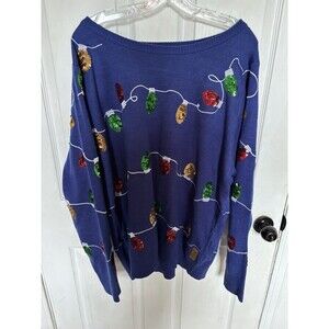 Tipsy Elves Christmas Lights Ugly Christmas Sweater SZ XL